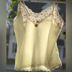 Vintage Dior Ivory Satin Camisole